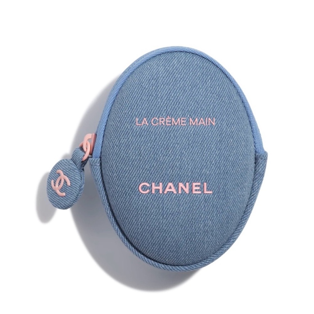 Chanel | Limited Edition | La Crème Main Hand Cream with Zippered Denim Pouch - Picture 15 of 16